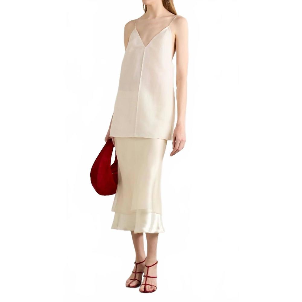 NEW KHAITE monina skirt in cream - Picture 1 of 2